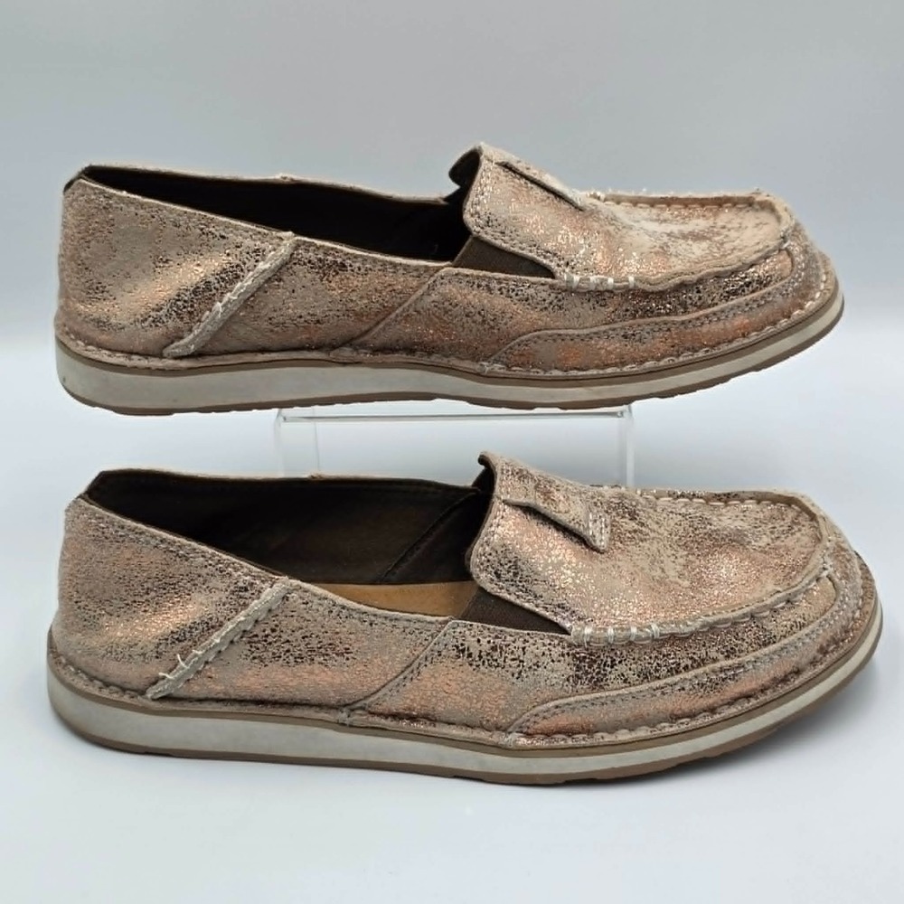 Ariat Women's 9 Antique Metallic Cruiser Loafers Lightweight Comfort Leather